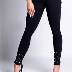 Pearl embellished Jeggings